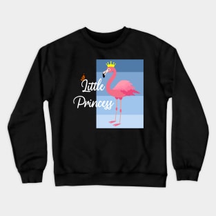 Little Princess Pink Flamingo Design Crewneck Sweatshirt